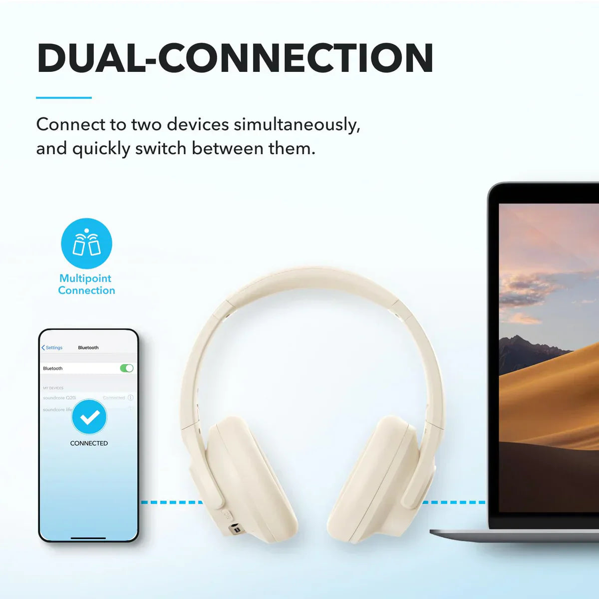Q20i | Hybrid Active Noise Cancelling Headphones