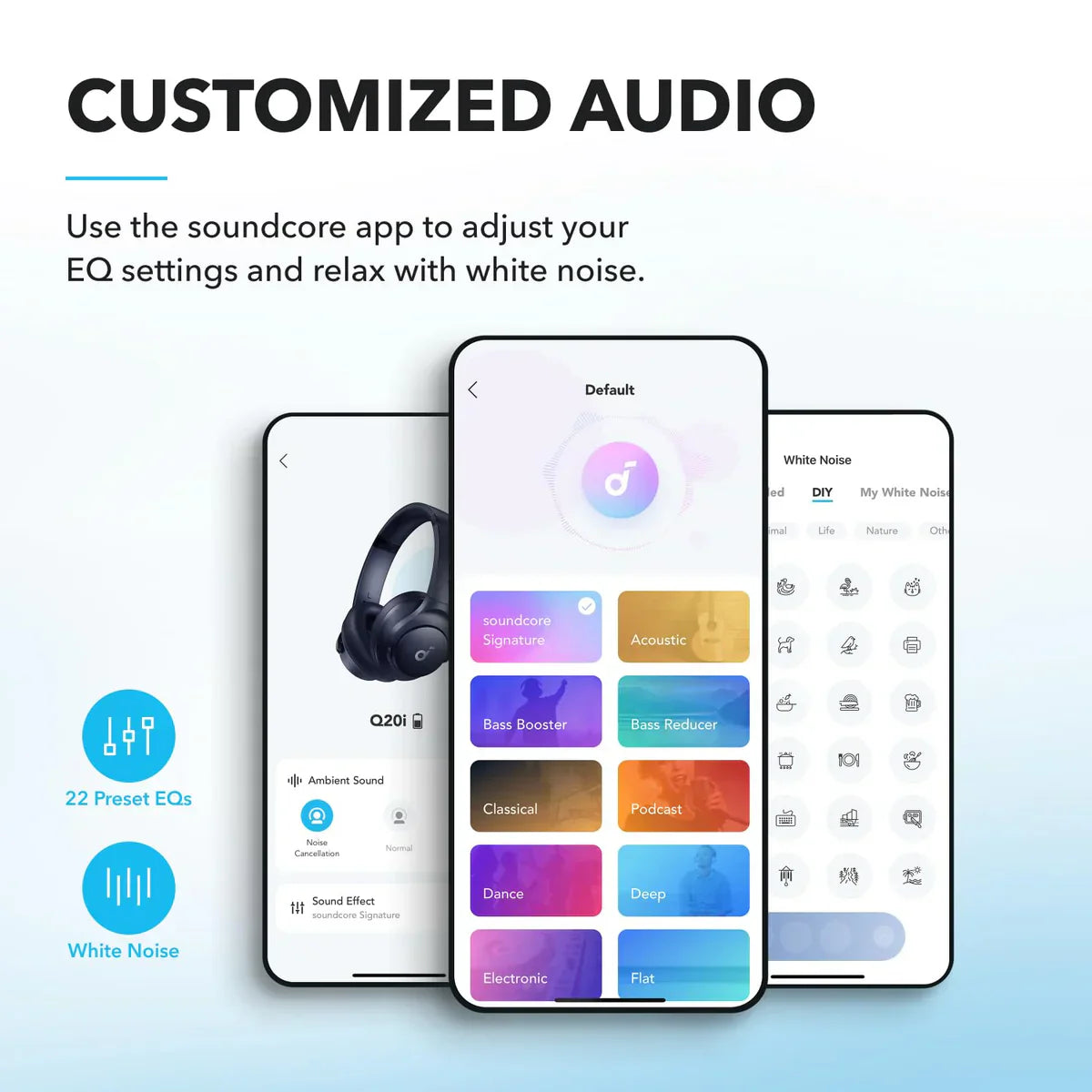 Q20i | Hybrid Active Noise Cancelling Headphones