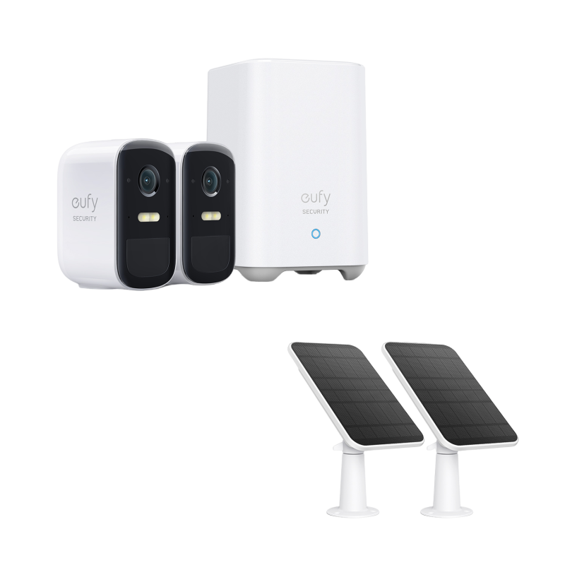 eufyCam 2C Pro and  eufyCam Solar Panel Charger(2-Pack)