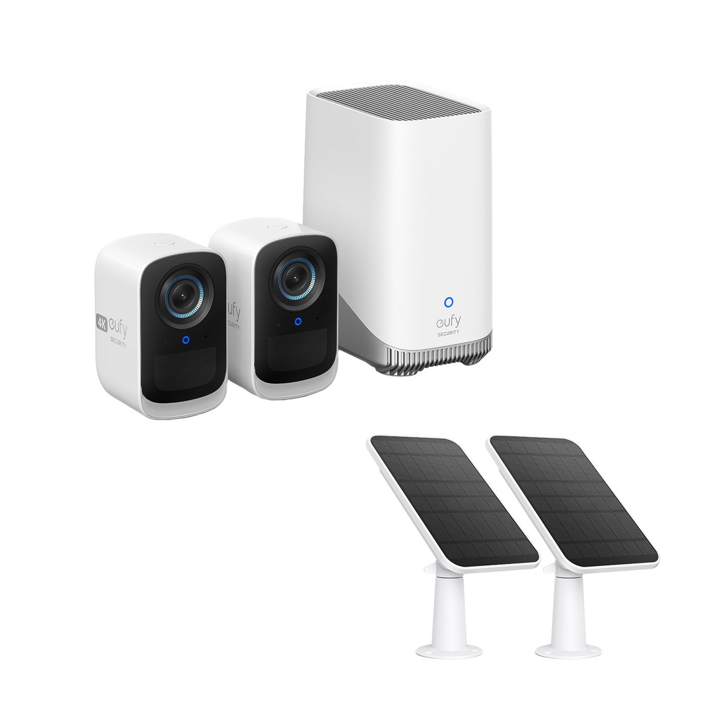 eufyCam S300 (eufyCam 3C) + eufyCam Solar Panel Charger (2-Pack)