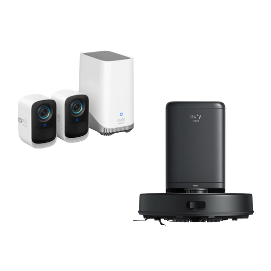 eufyCam S300 (eufyCam 3C) + eufy Clean X8 Pro with Self-Empty Station